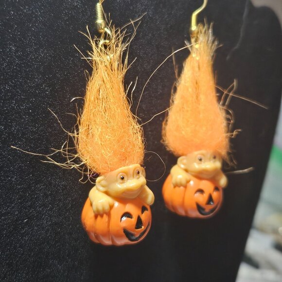 **Sale** Russ vintage pumpkin troll earrings - Picture 6 of 11